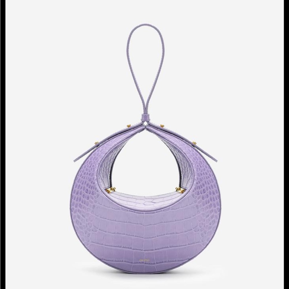 JW PEI purple croc rantan bag